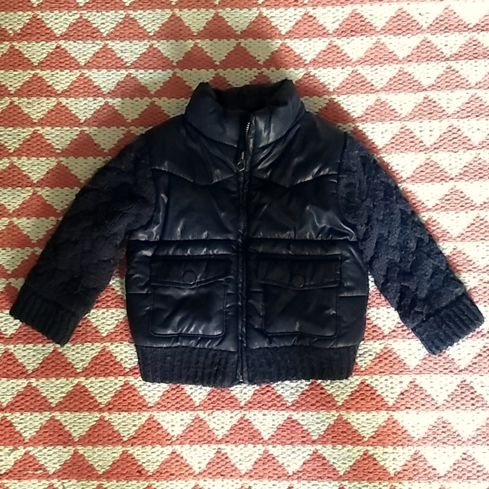 Baby Zara knit sweater/puffer jacket 9-12 months
